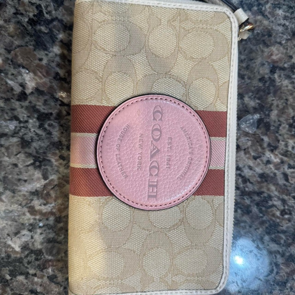 Coach Beige and Pink Wallet